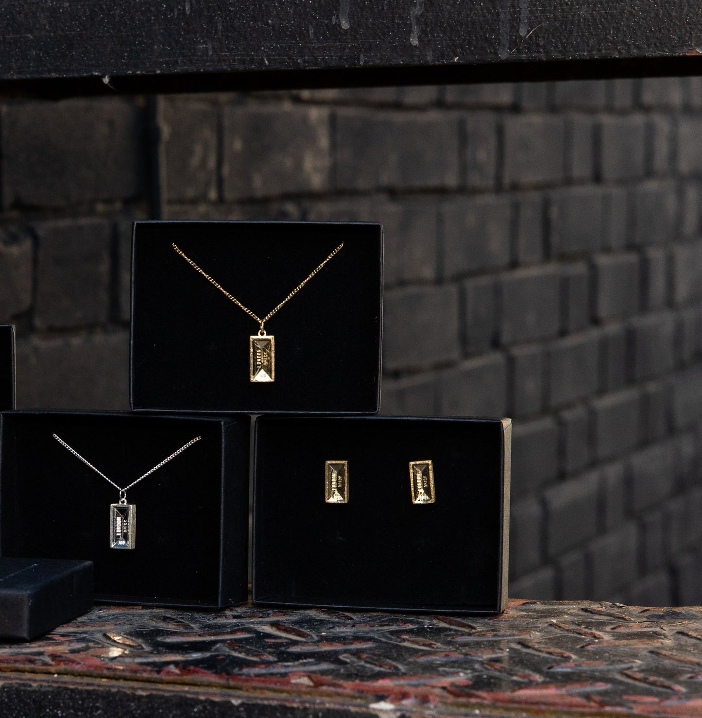 Gold London Brick Pendant