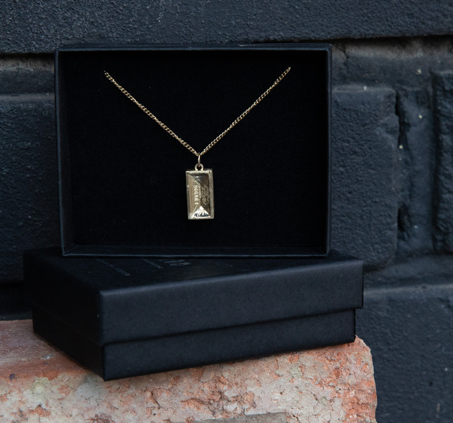 Gold London Brick Pendant