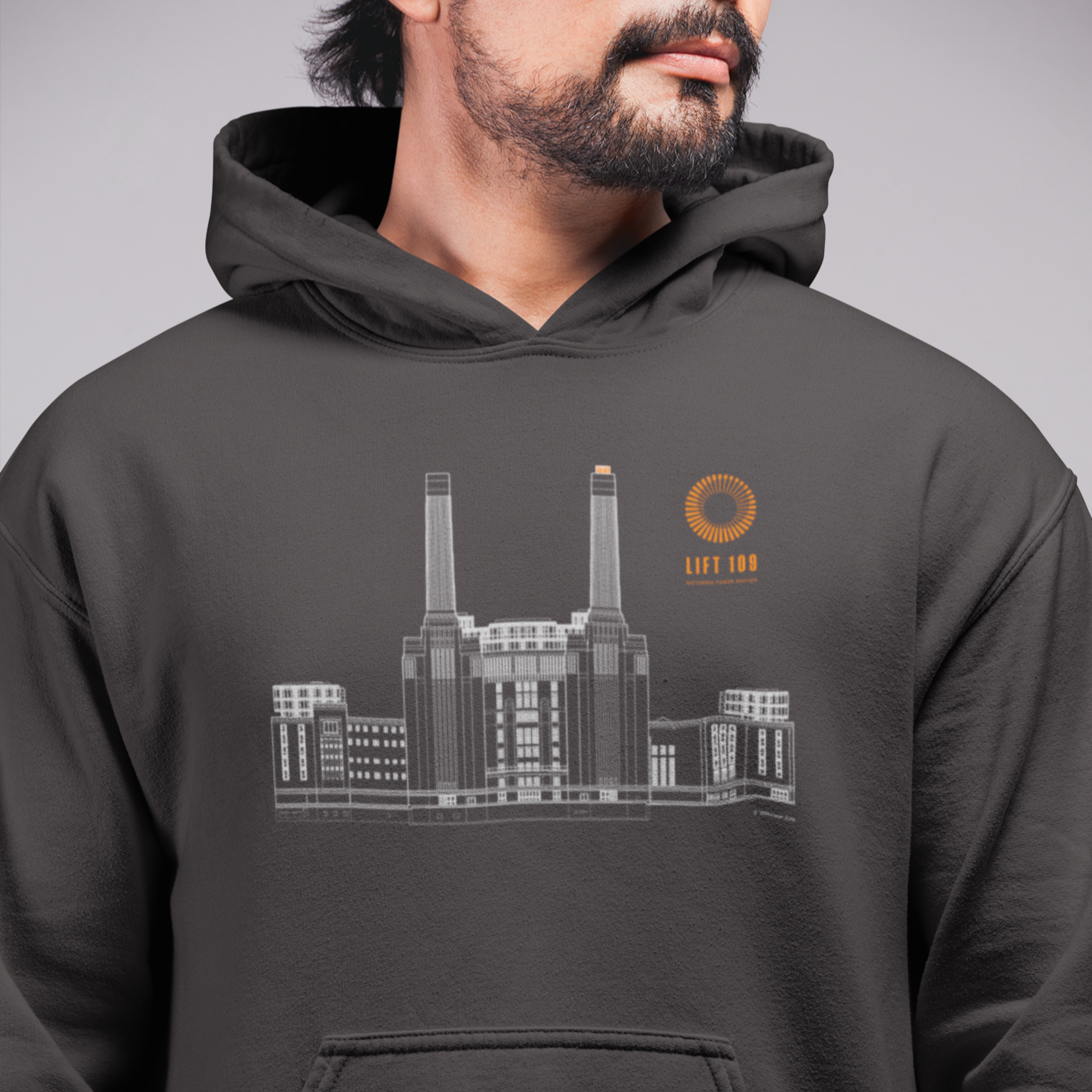 Architectural Drawing - Grey Unisex Hoodie