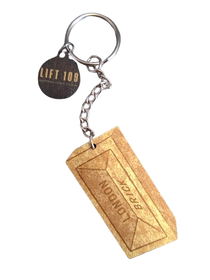 Brick Keyring Gold