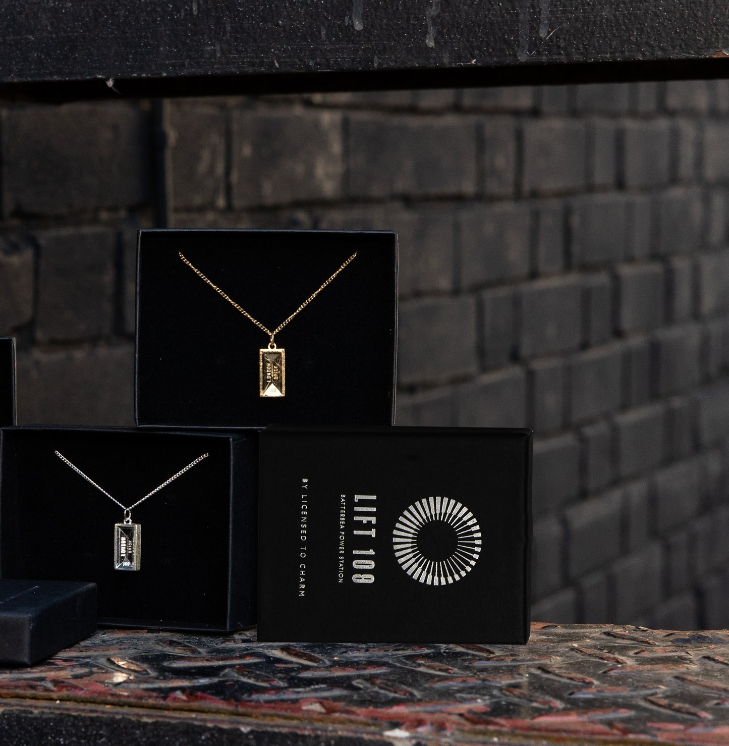 Gold London Brick Pendant