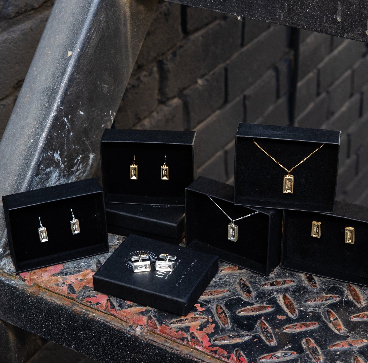Silver London Brick Cufflinks