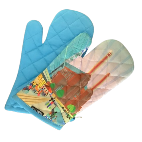 AW Illustration Oven Glove Pair