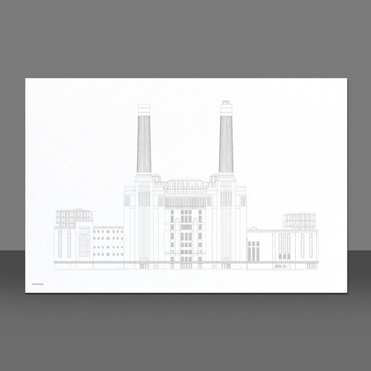 Battersea Power Station Architectural Drawing - Limited Edition
