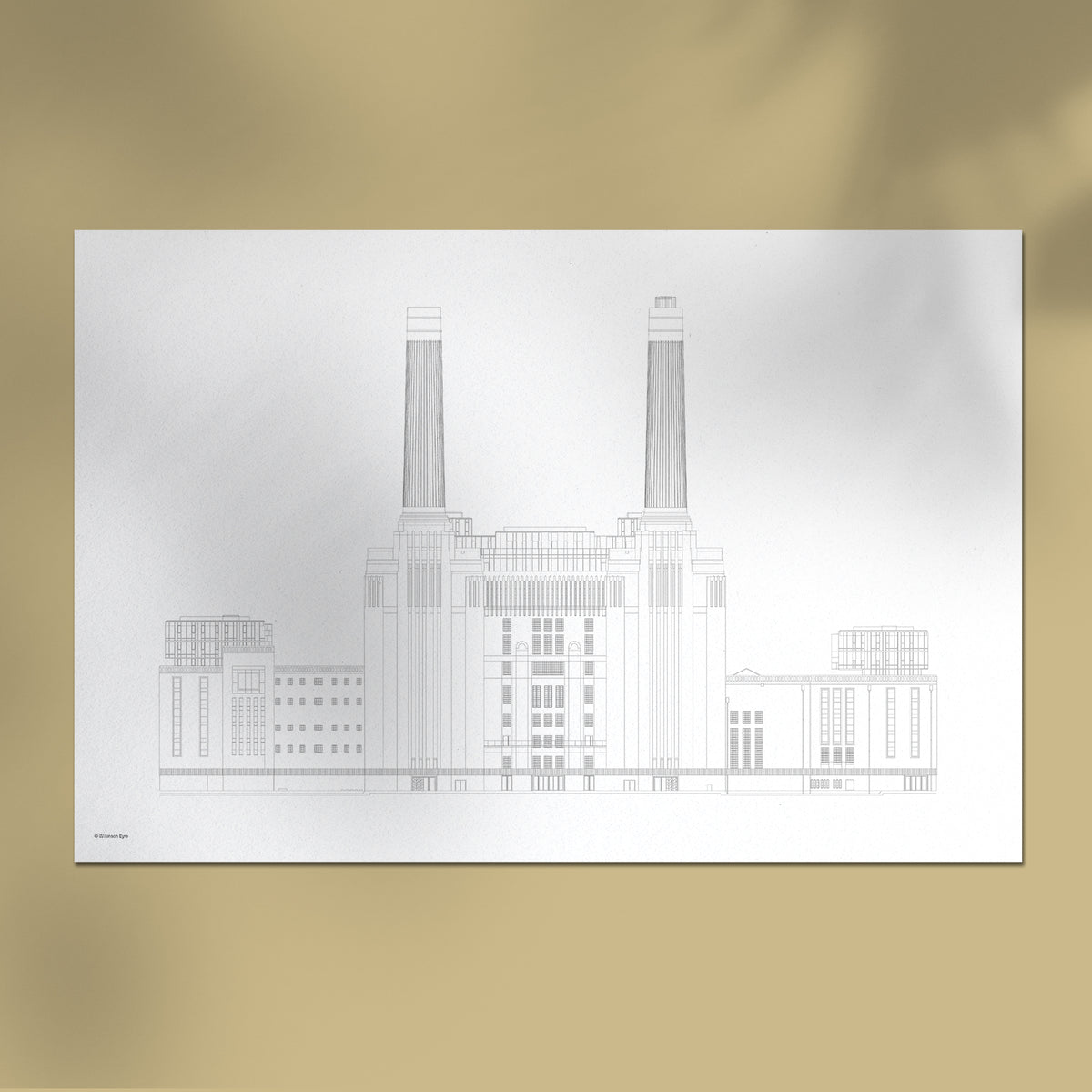 Battersea Power Station Architectural Drawing - Limited Edition